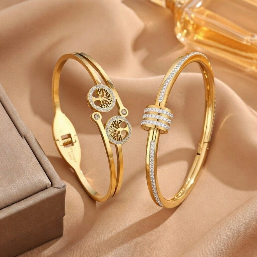 Golden Roots Bracelet Set – Gold | Bianca's Touch