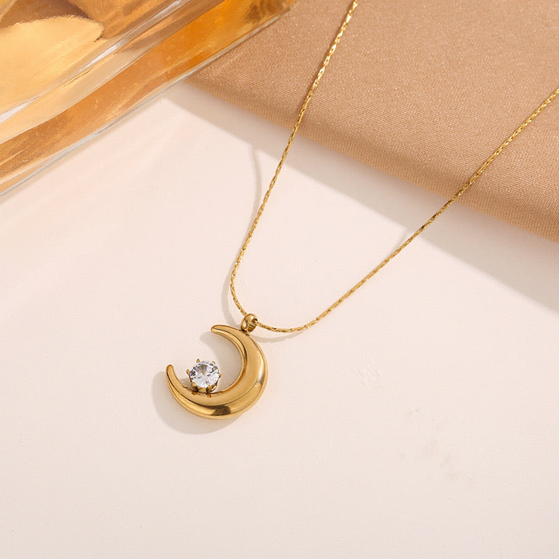 Moonlit Grace Necklace – Gold | Bianca's Touch