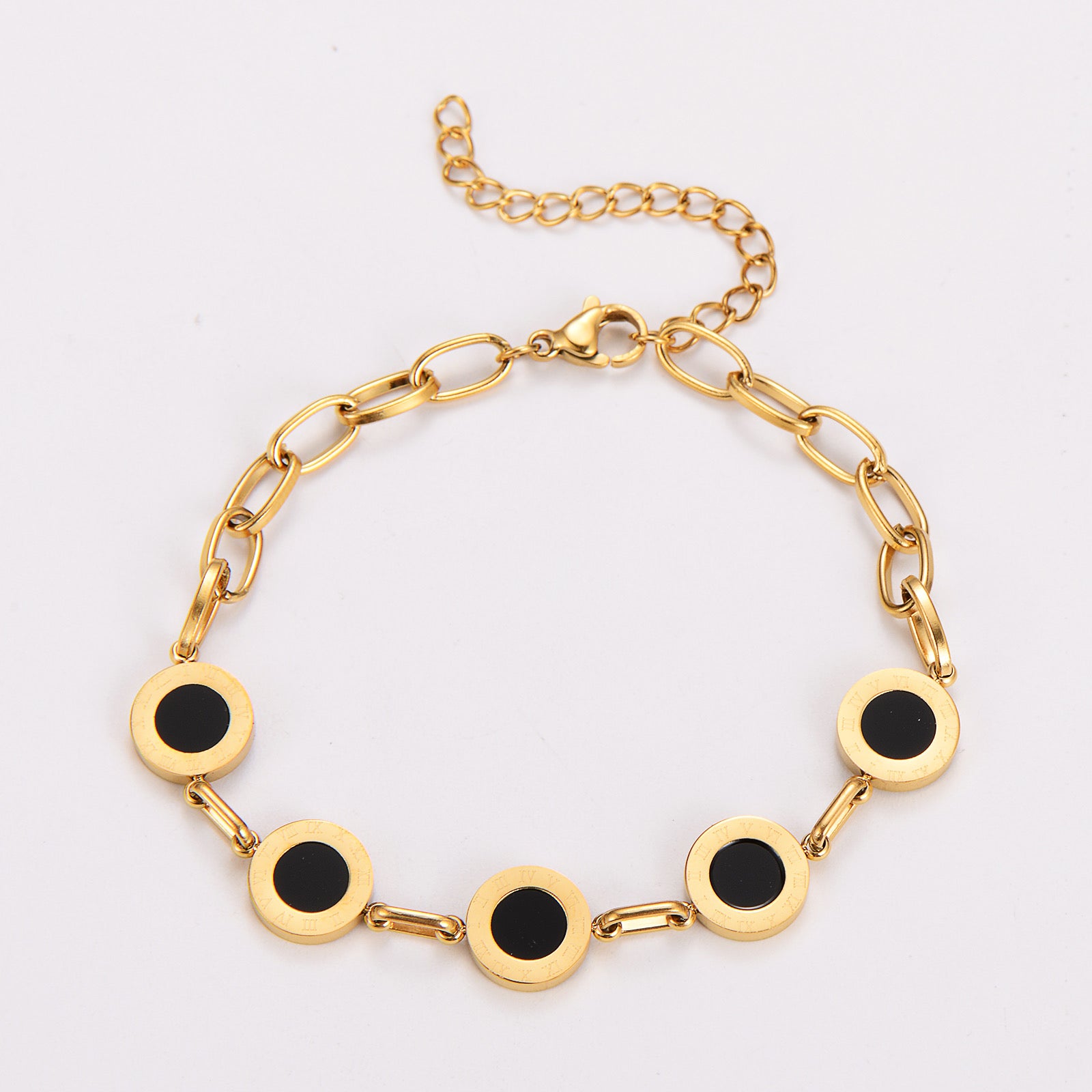 Roman Luxe Trio Bracelet Set – Gold | Bianca's Touch