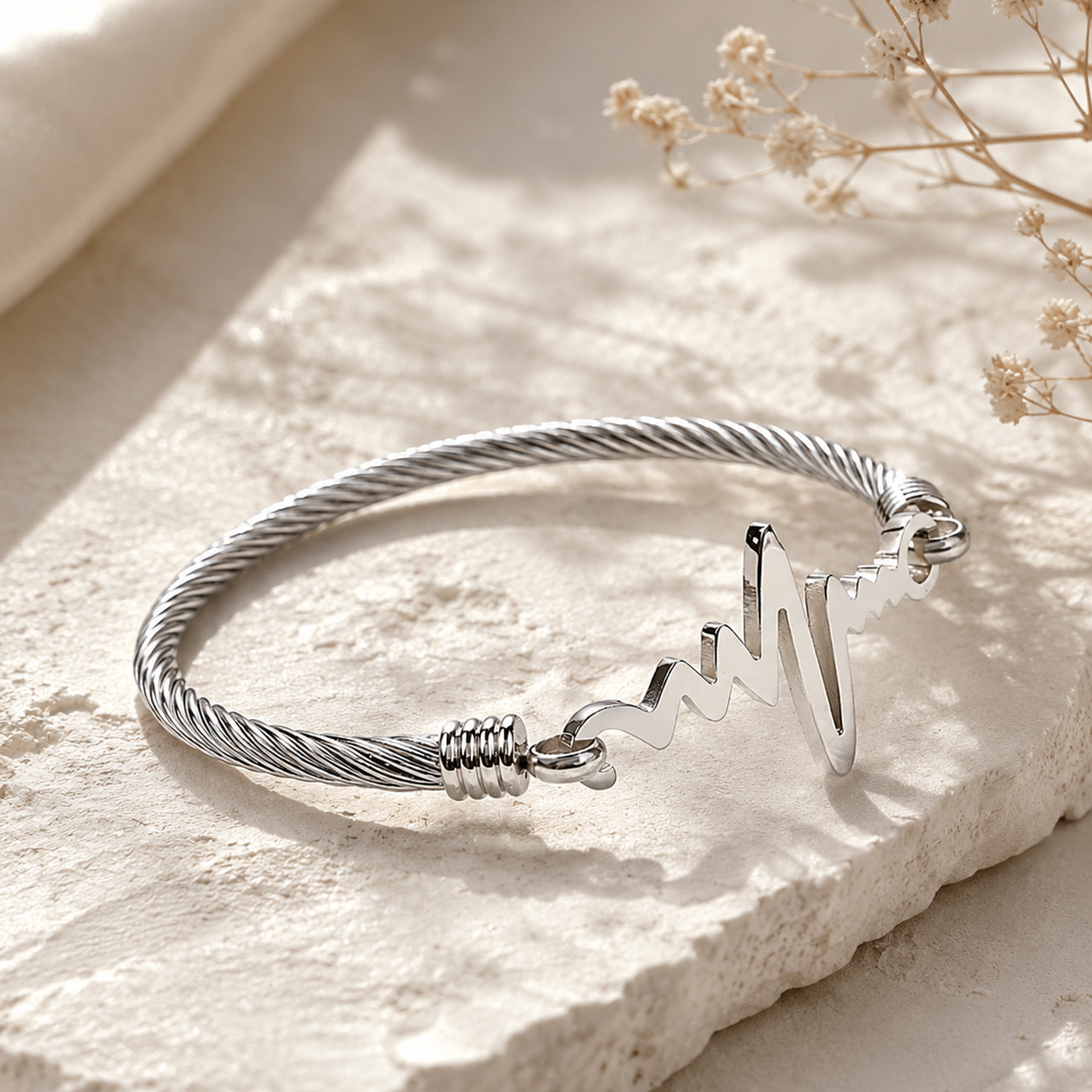 Pulse line bracelet - Silver | Bianca's Touch