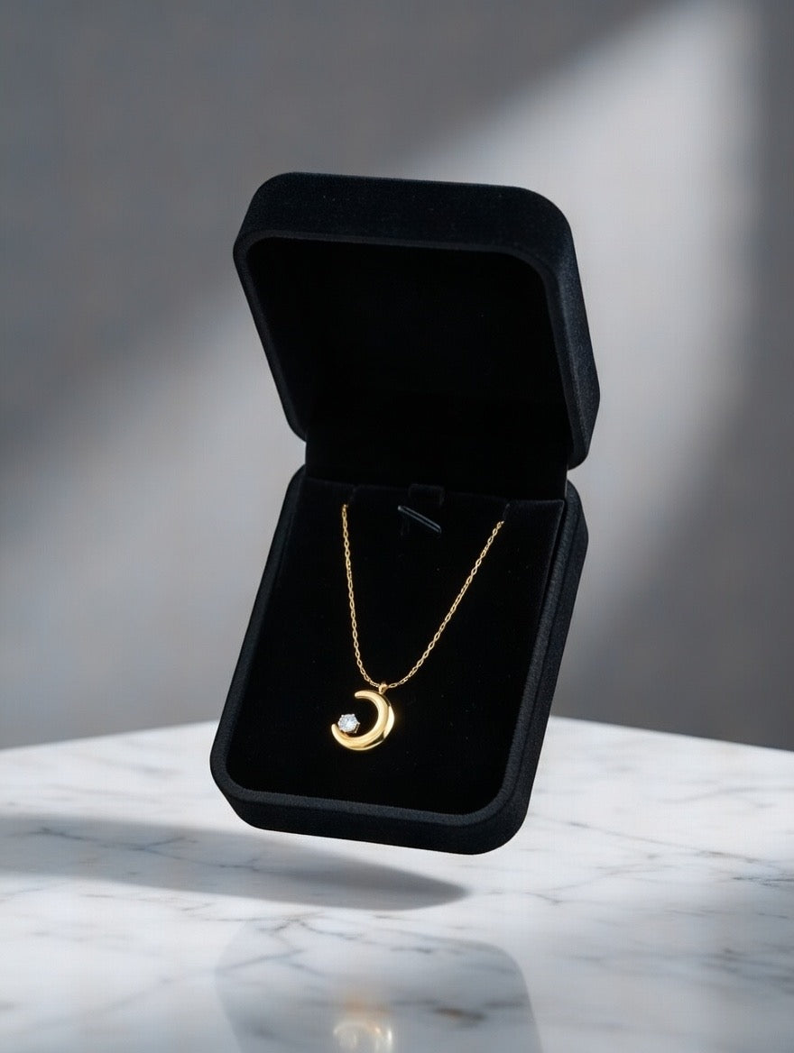 Moonlit Grace Necklace – Gold | Bianca's Touch