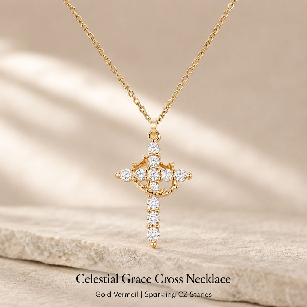 Celestial Grace Cross Necklace | Bianca's Touch