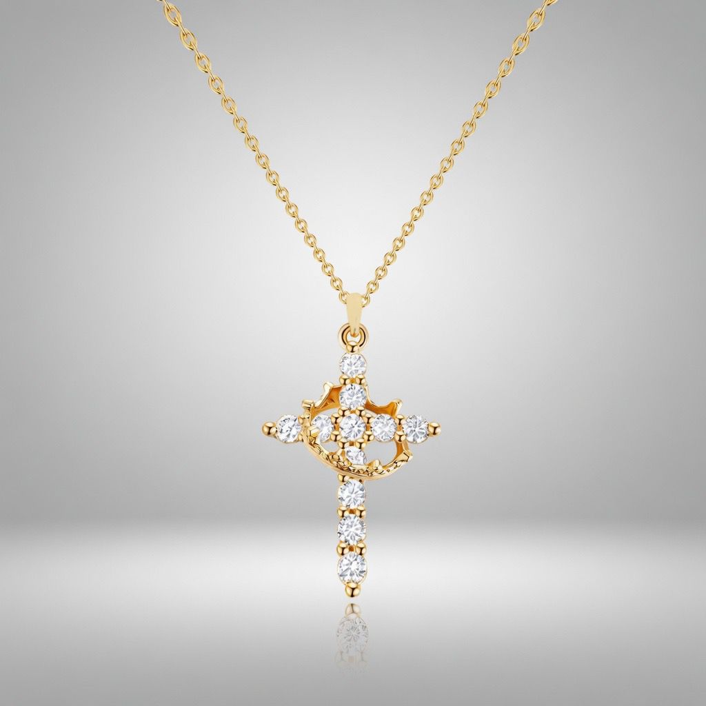 Celestial Grace Cross Necklace | Bianca's Touch