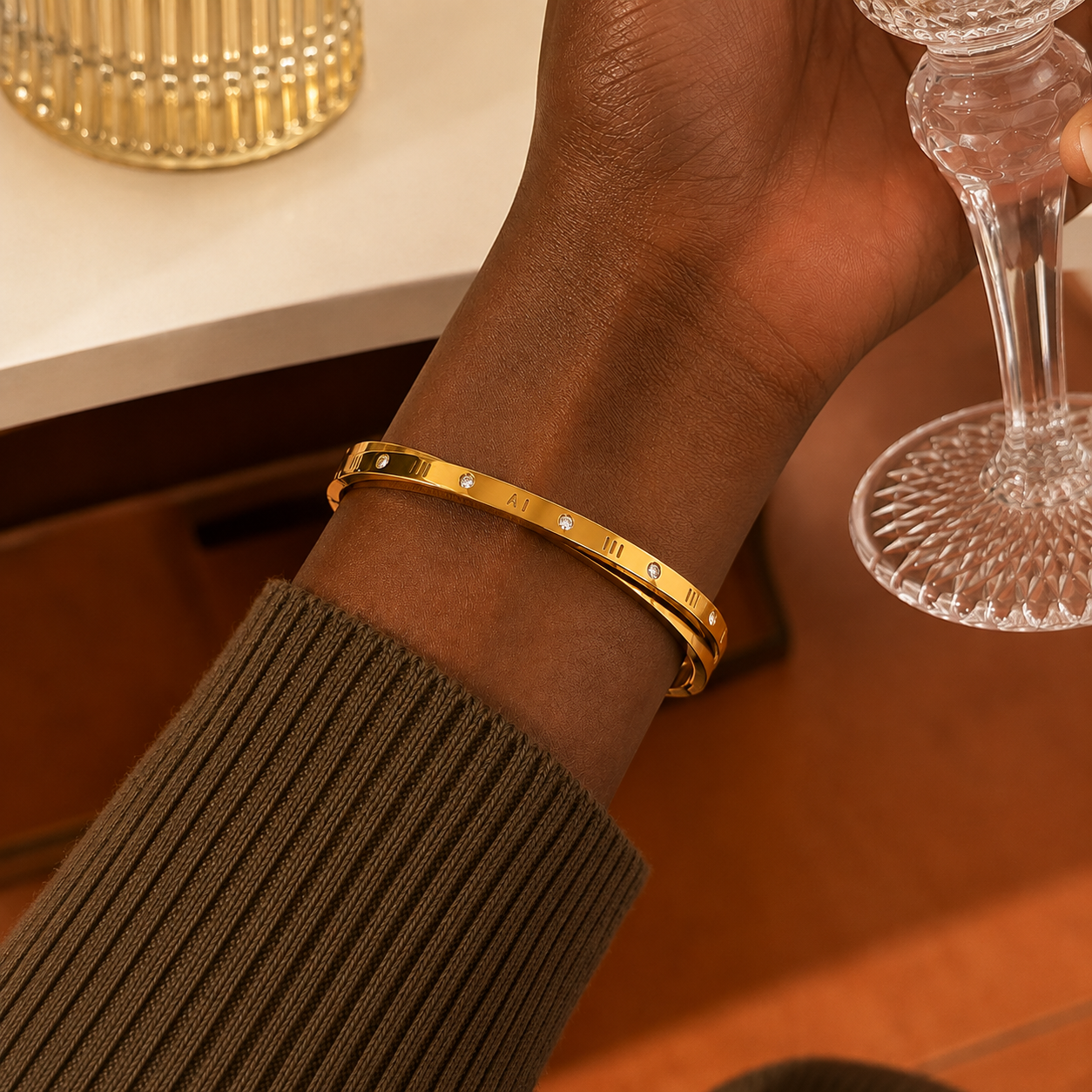 Timeless cuff bracelet - Gold | Bianca's Touch