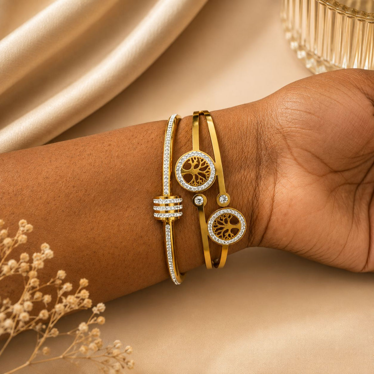 Golden Roots Bracelet Set – Gold | Bianca's Touch