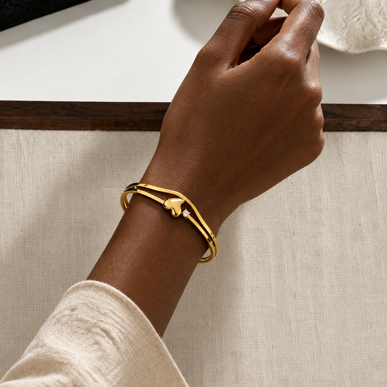 Vow cuff bracelet - Gold | Bianca's Touch