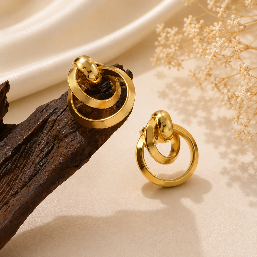 Interlink earrings - Gold | Bianca's Touch
