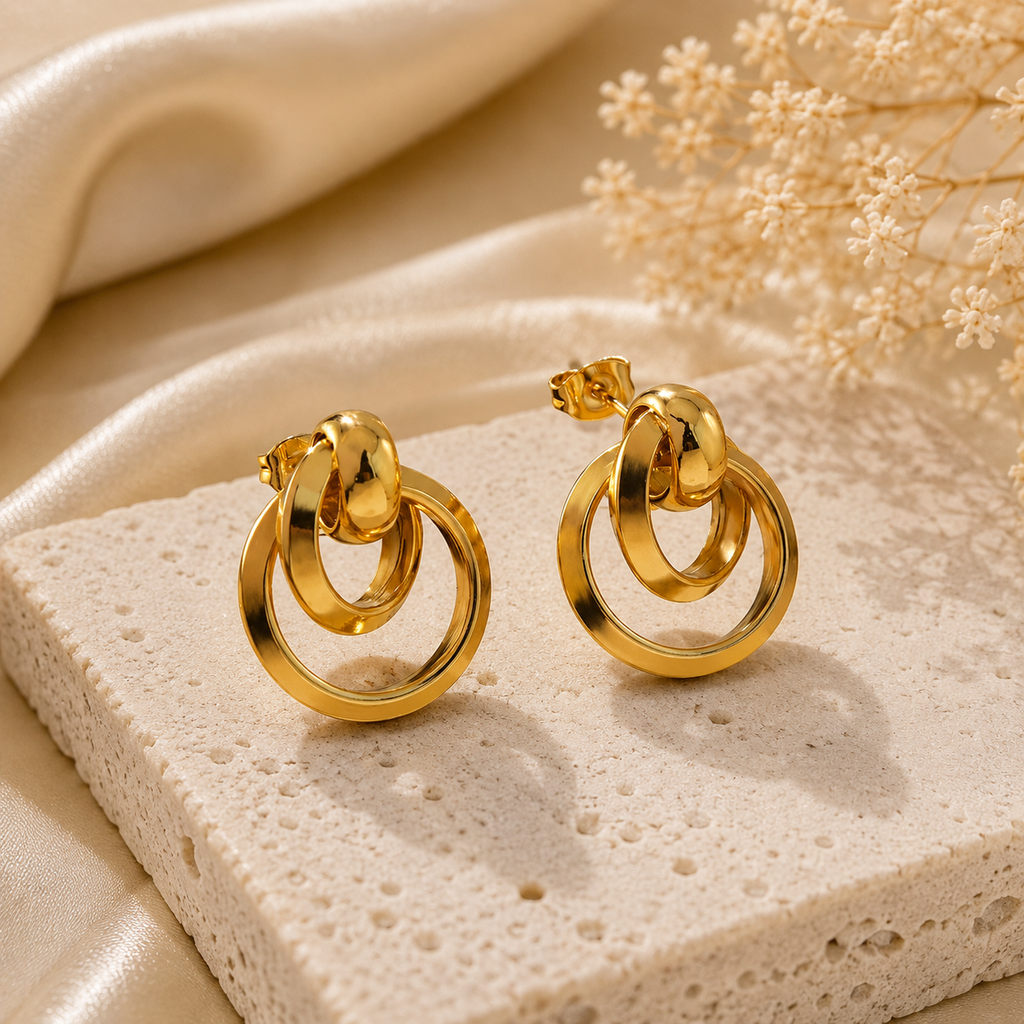 Interlink earrings - Gold | Bianca's Touch
