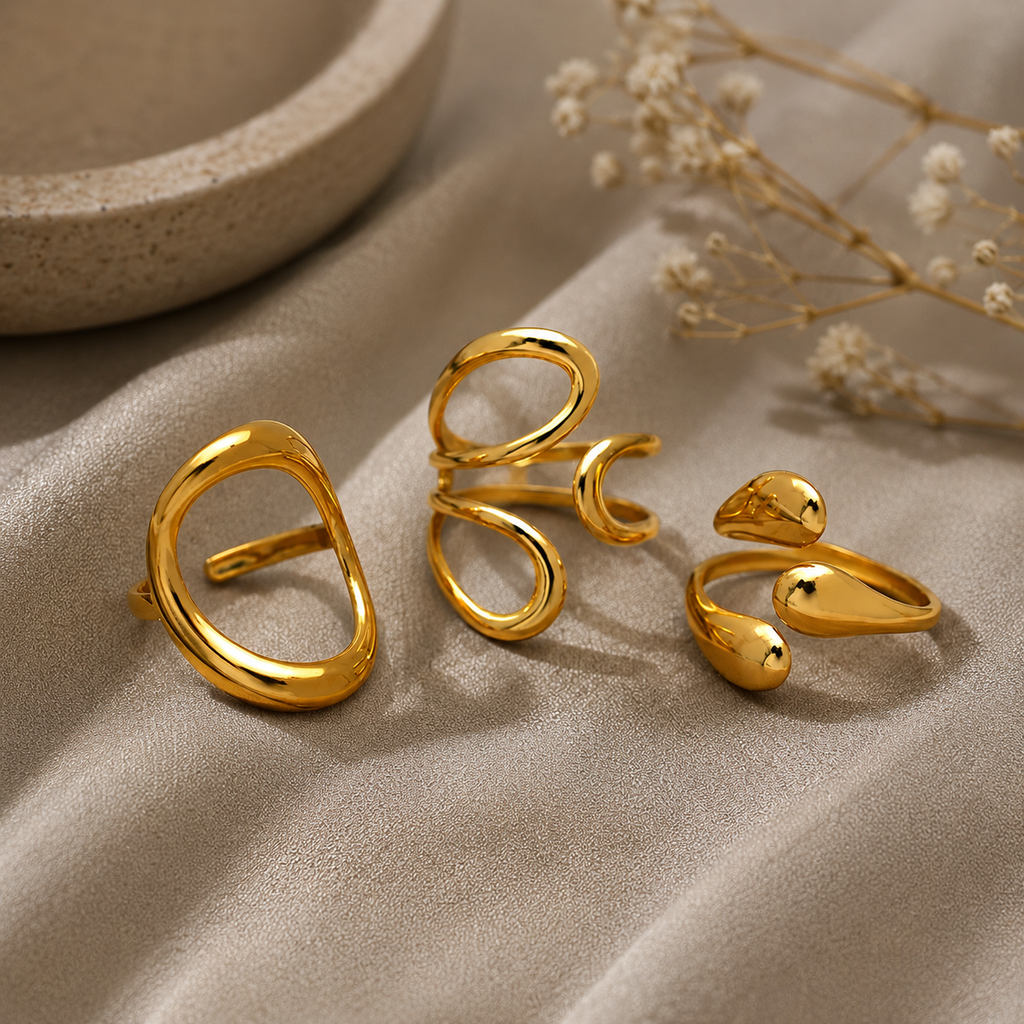 Nexus ring set - Gold | Bianca's Touch