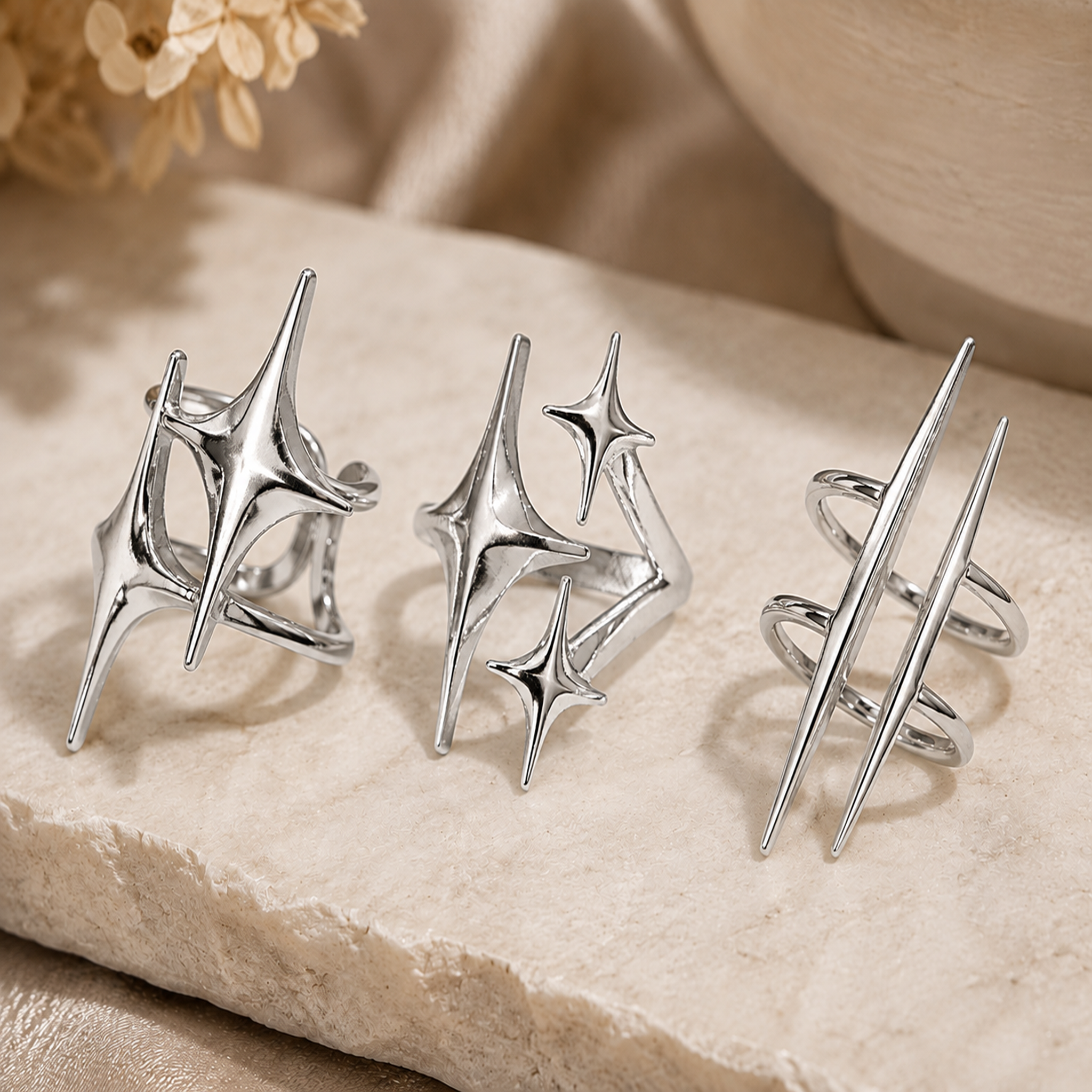 Astra Ring Set — Silver | Bianca's Touch